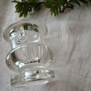 👑 REGENCY 👑 VTG glass champagne bucket bud vase, regency core, Coquette Girl